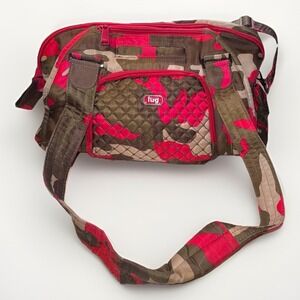 Lug Propeller Pink Green Camo Duffel Bag Travel Carry On Overnight Gym Yoga Bag